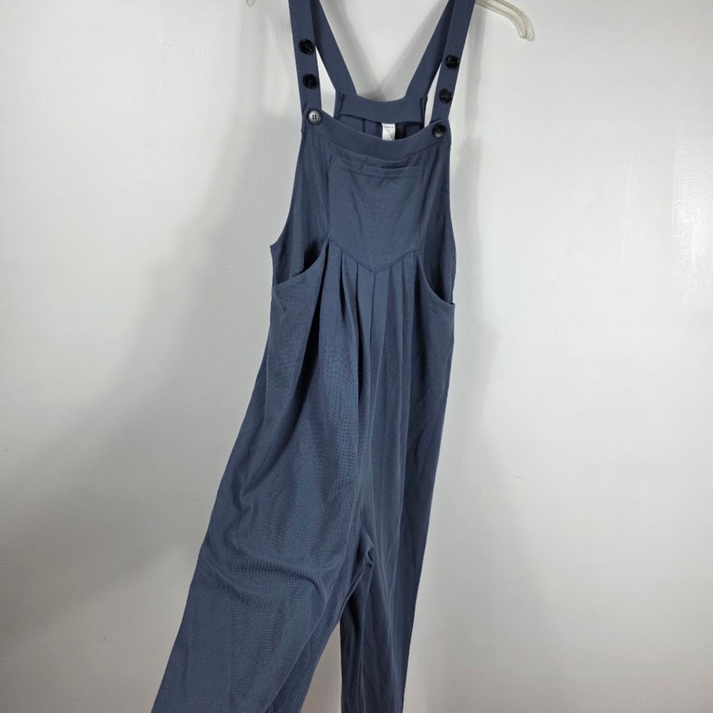 Halara Womans‎  Blue Waffle Knit Jumpsuit Jogger Petite XS